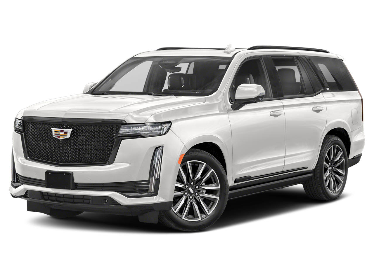 2022 Cadillac Escalade Sport Platinum in Crystal White Tricoat — front three-quarter view