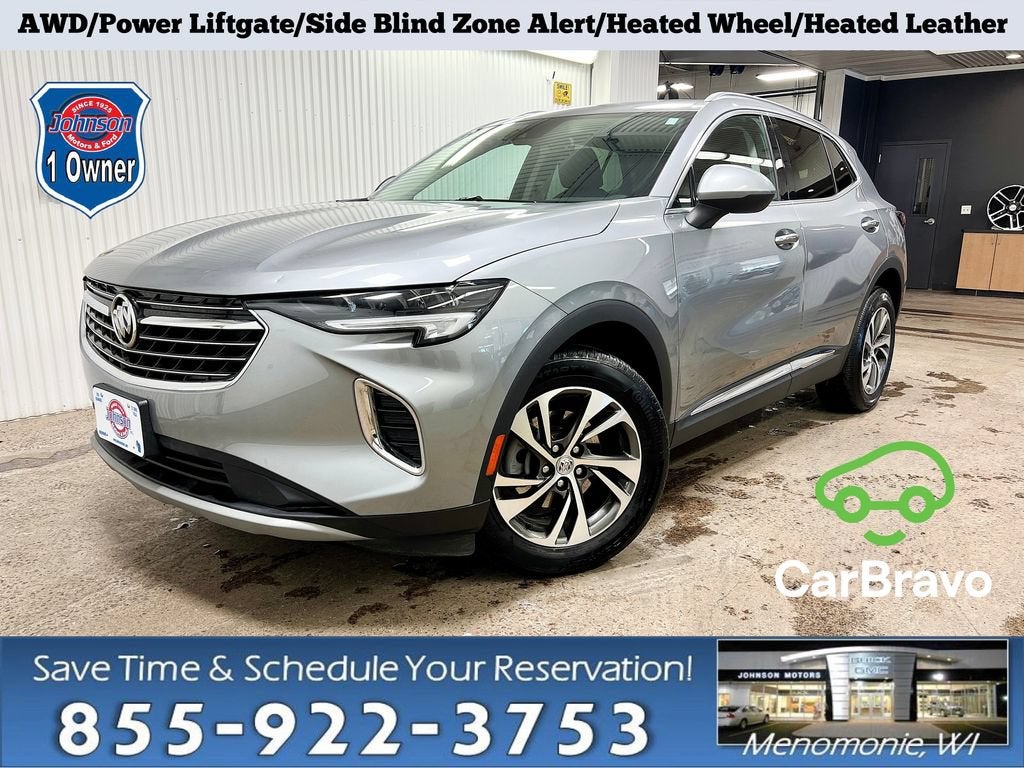 2023 Buick Envision Essence in Moonstone Gray Metallic — front three-quarter view