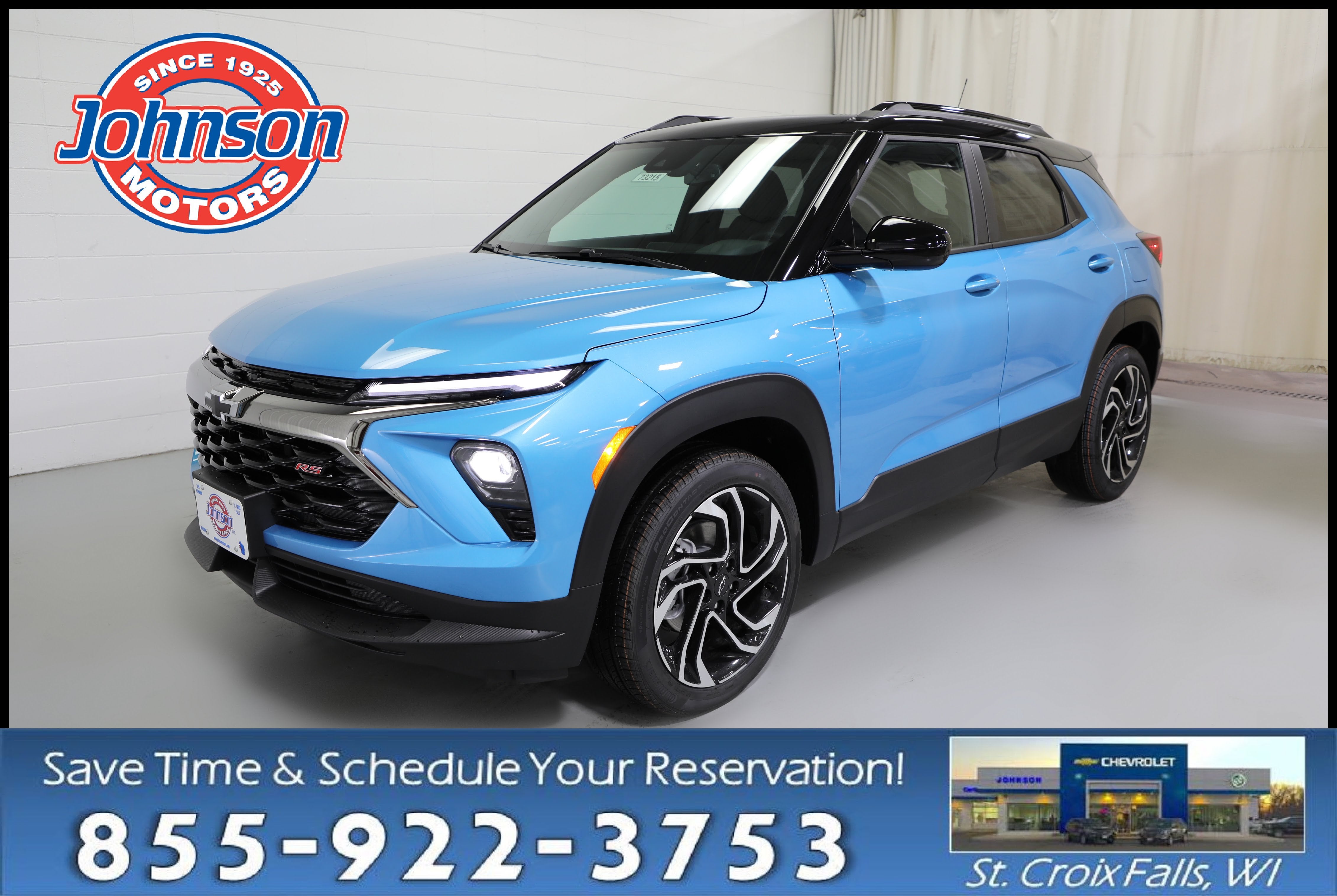 2026 Chevrolet Trailblazer RS in Marina Blue Metallic — front three-quarter view