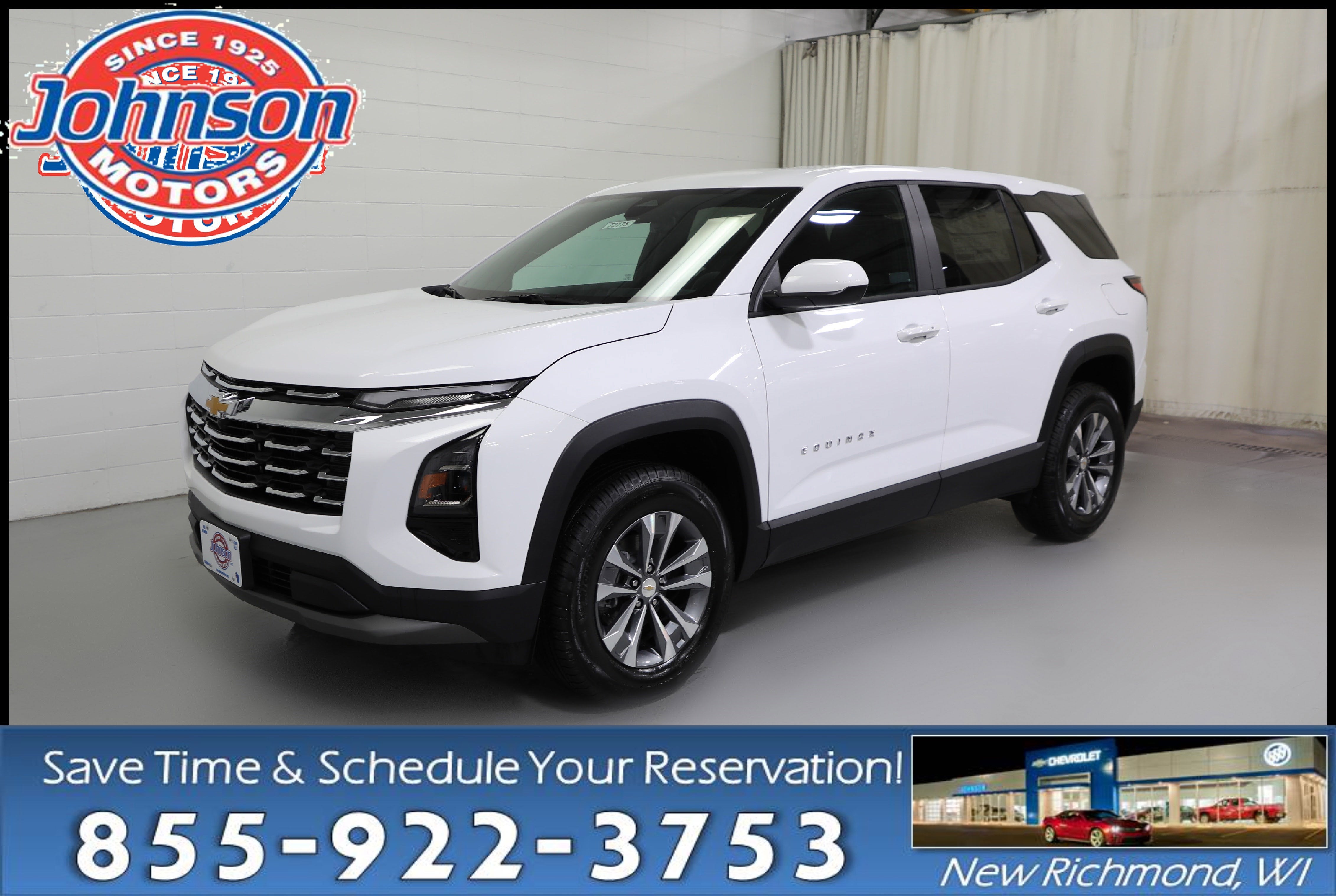 2026 Chevrolet Equinox LT in Summit White — front three-quarter view
