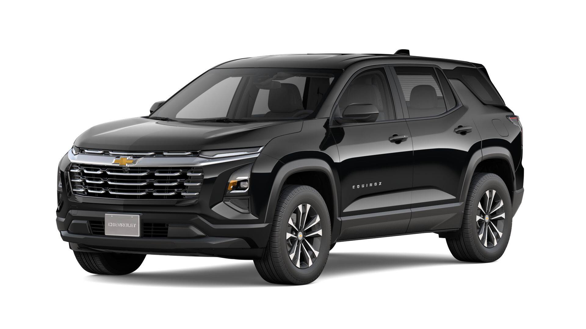 2027 Chevrolet Equinox LT in Mosaic Black Metallic — front three-quarter view