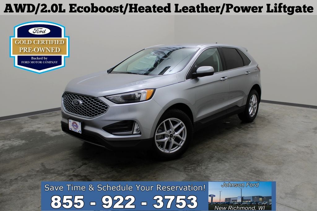 2024 Ford Edge SEL in Silver Metallic — front three-quarter view
