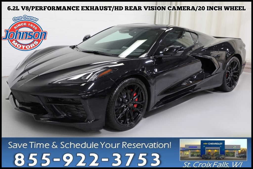 2026 Chevrolet Corvette Stingray 1LT in Black — front three-quarter view