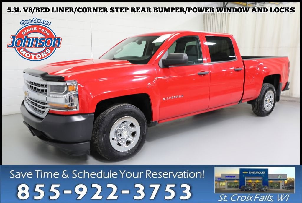 2017 Chevrolet Silverado 1500 Work Truck in Red Hot — front three-quarter view