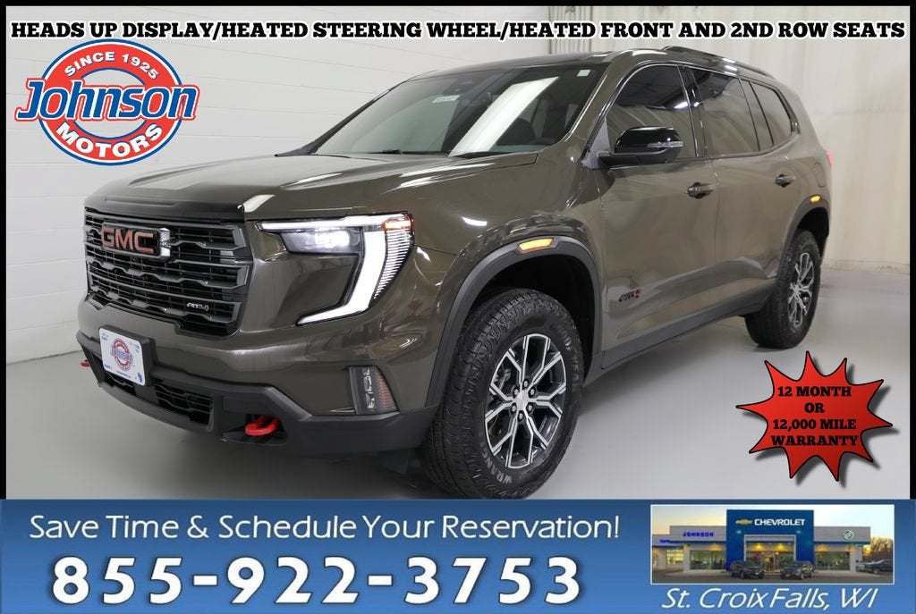 2024 GMC Acadia AT4 in Deep Bronze Metallic — front three-quarter view