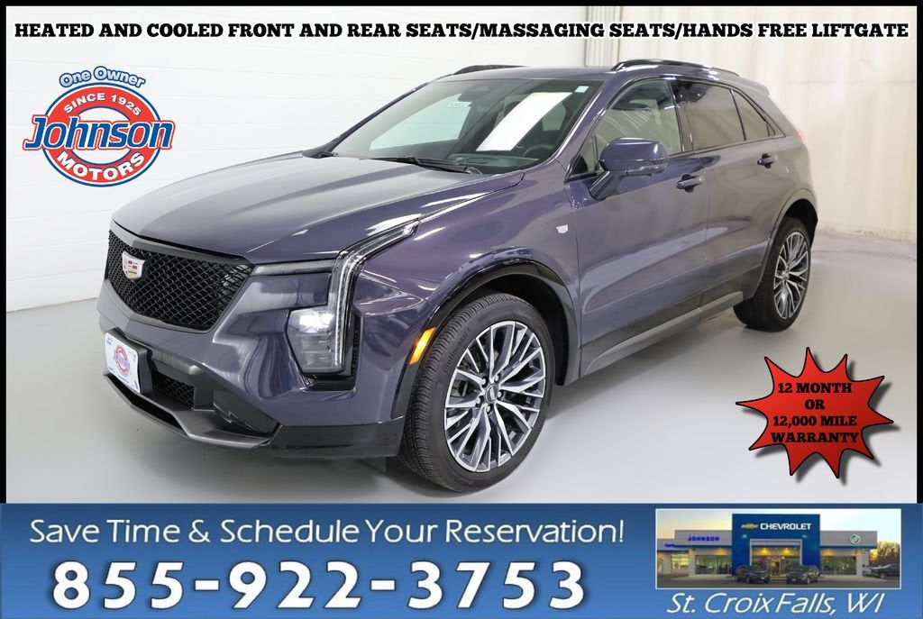 2024 Cadillac XT4 Sport in Midnight Sky Metallic — front three-quarter view