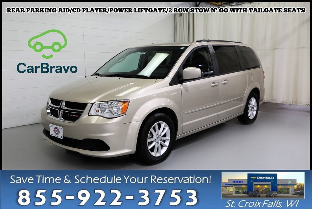 2016 Dodge Grand Caravan SXT in Beige — front three-quarter view