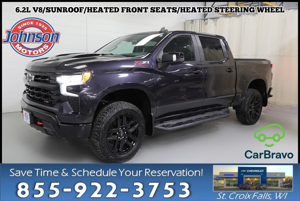 2022 Chevrolet Silverado 1500 LT Trail Boss in Dark Ash Metallic — front three-quarter view