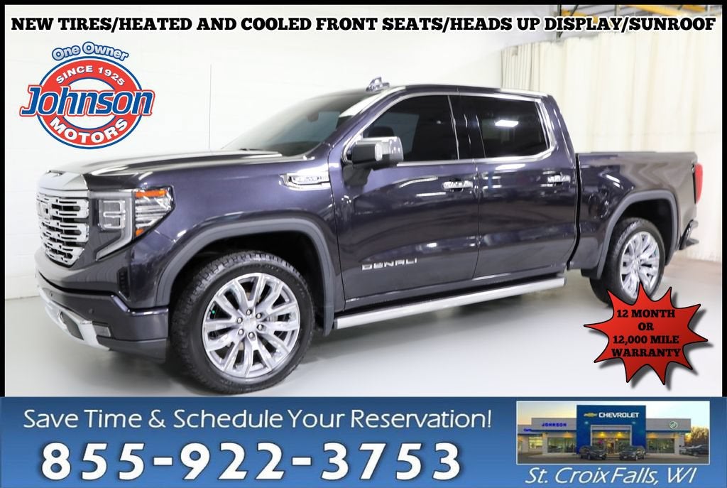 2022 GMC Sierra 1500 Denali in Titanium Rush Metallic — front three-quarter view