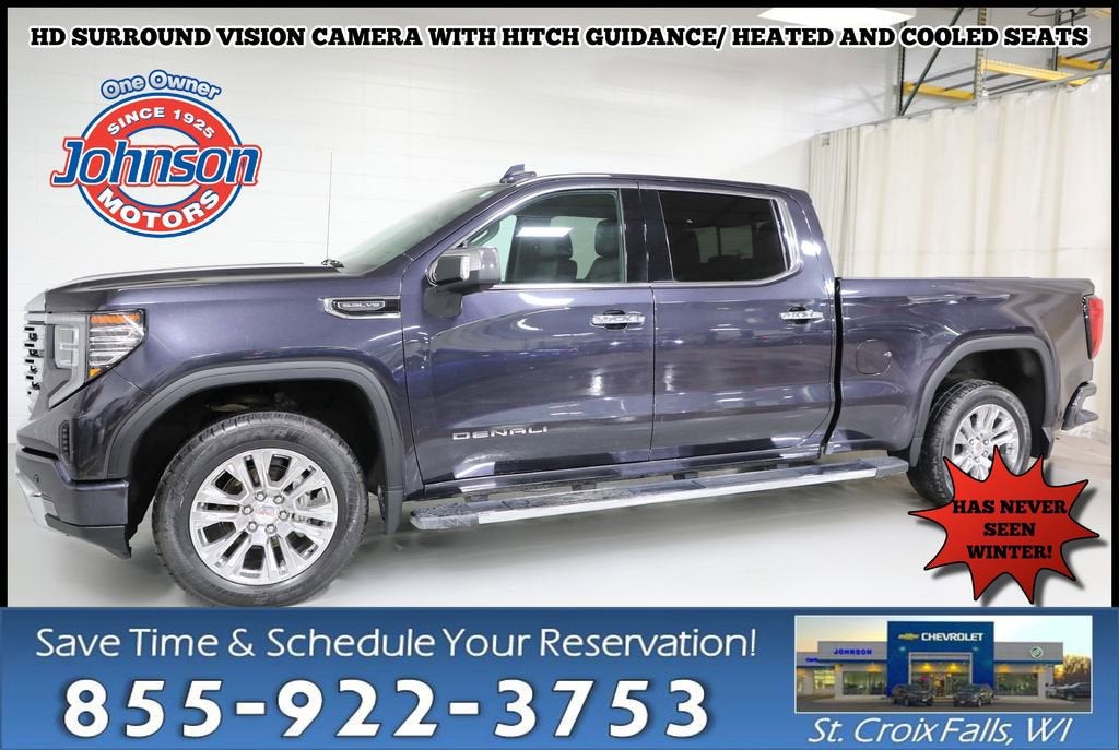 2022 GMC Sierra 1500 Denali in Titanium Rush Metallic — front three-quarter view