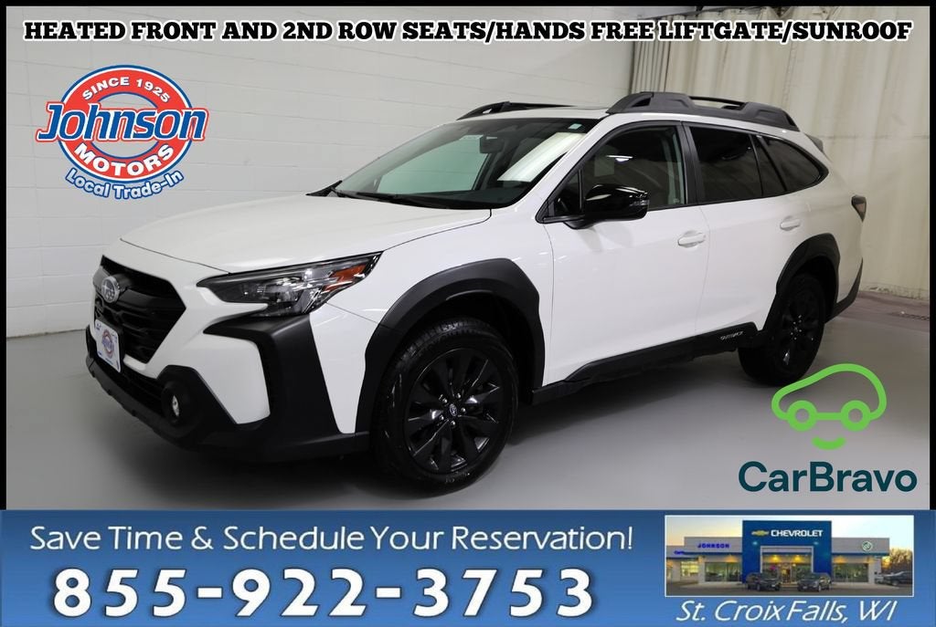 2024 Subaru Outback Onyx Edition XT in White — front three-quarter view