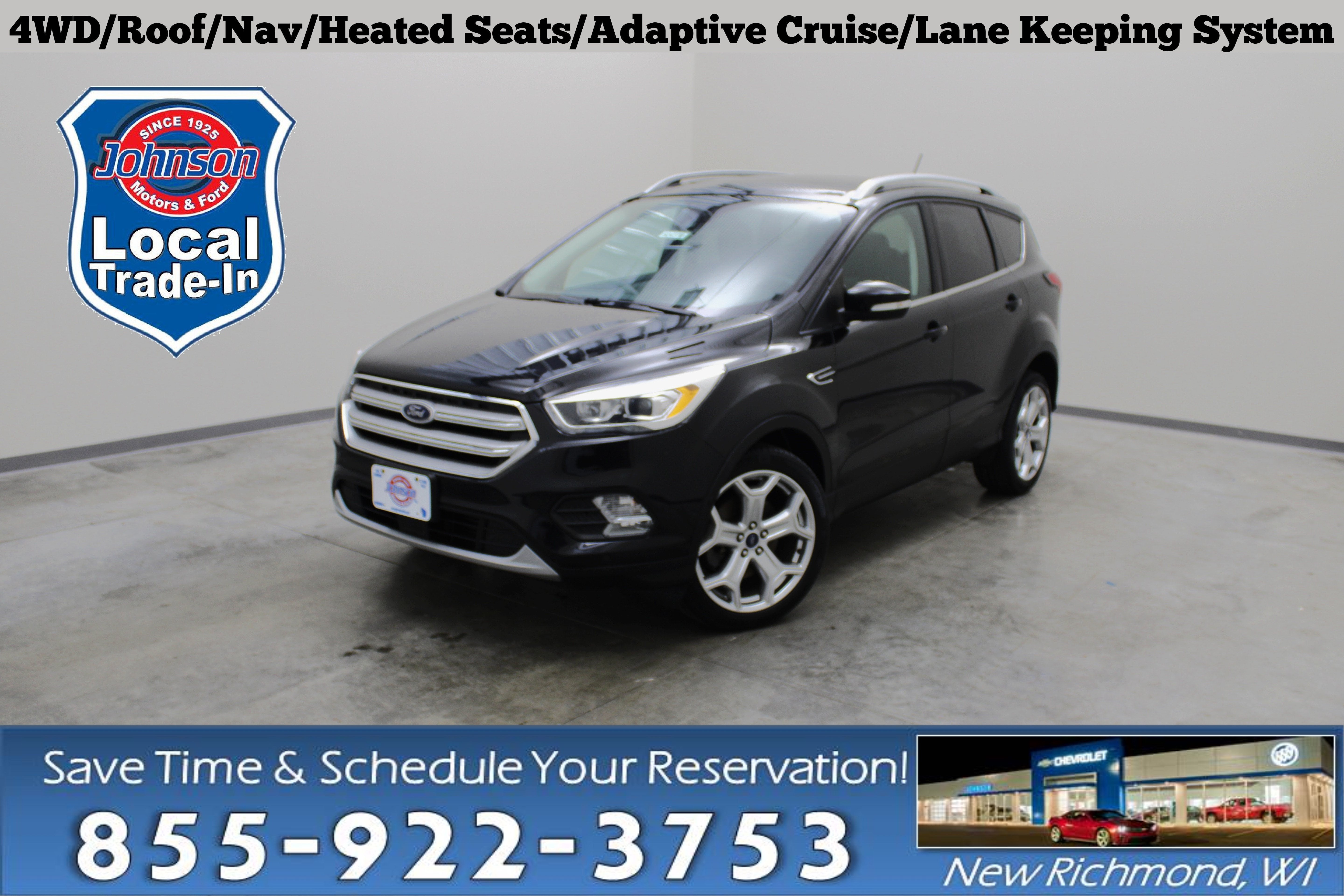 2019 Ford Escape Titanium in Black — front three-quarter view