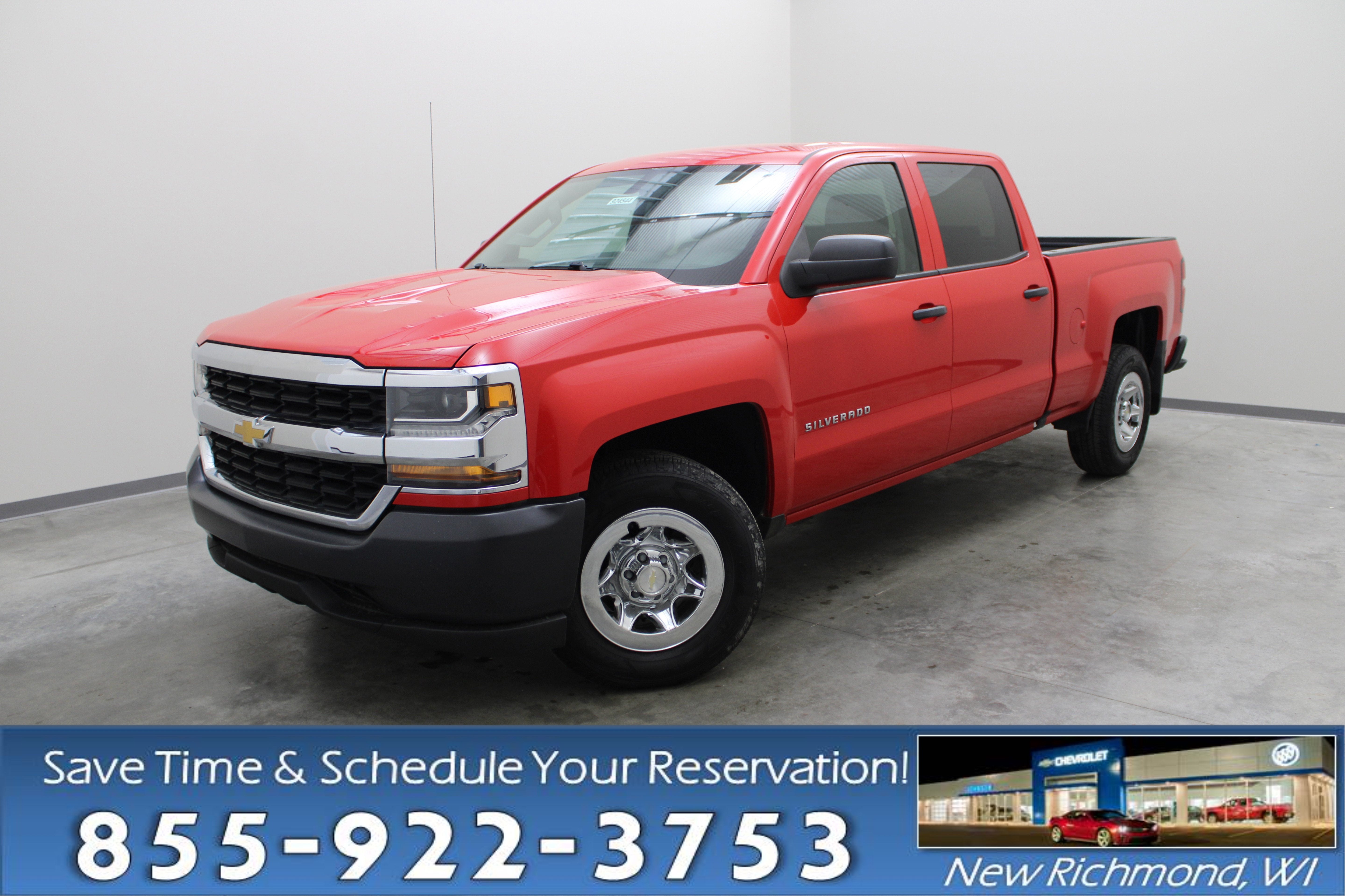 2017 Chevrolet Silverado 1500 Work Truck in Red Hot — front three-quarter view