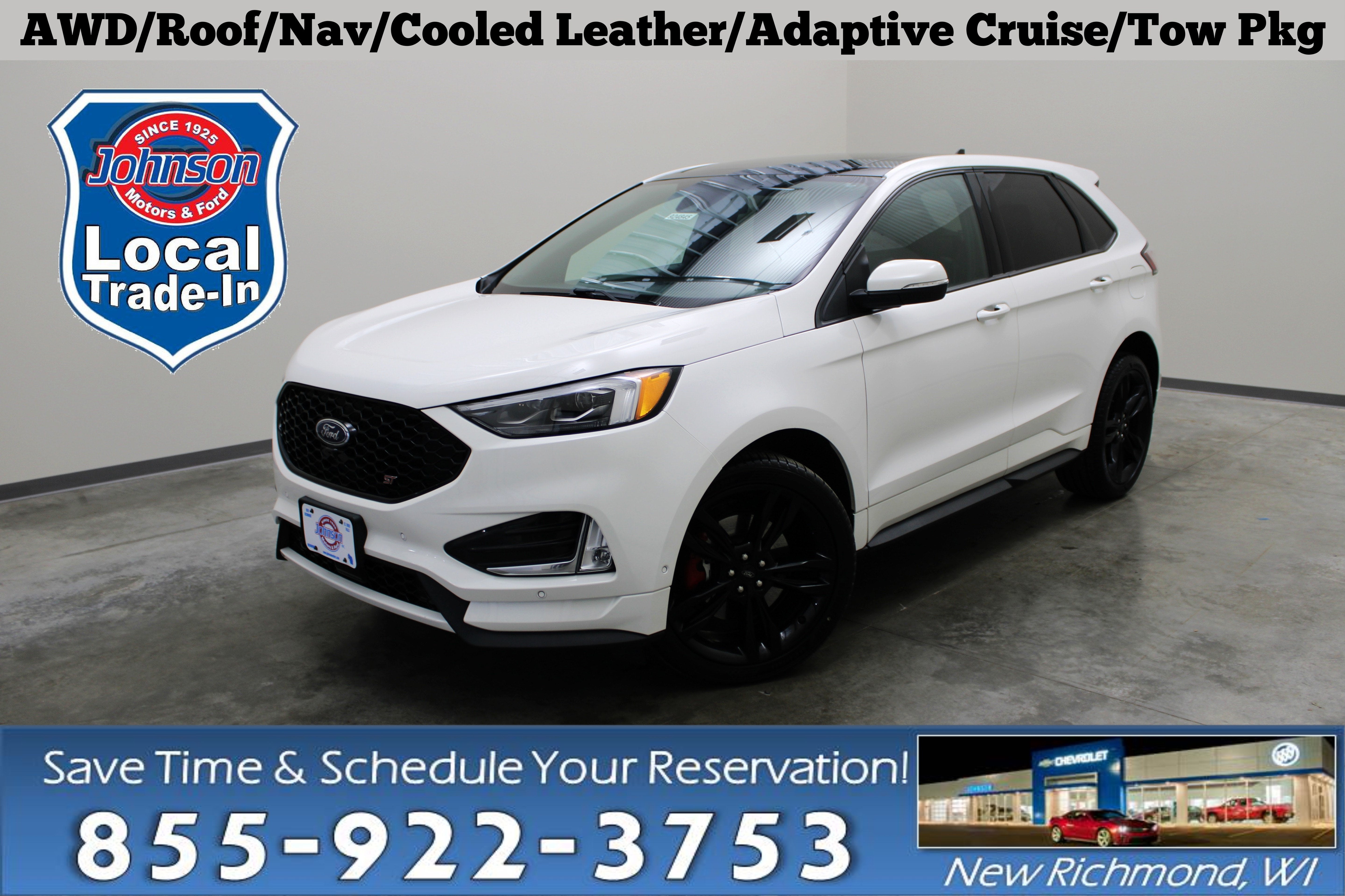 2022 Ford Edge ST in White — front three-quarter view