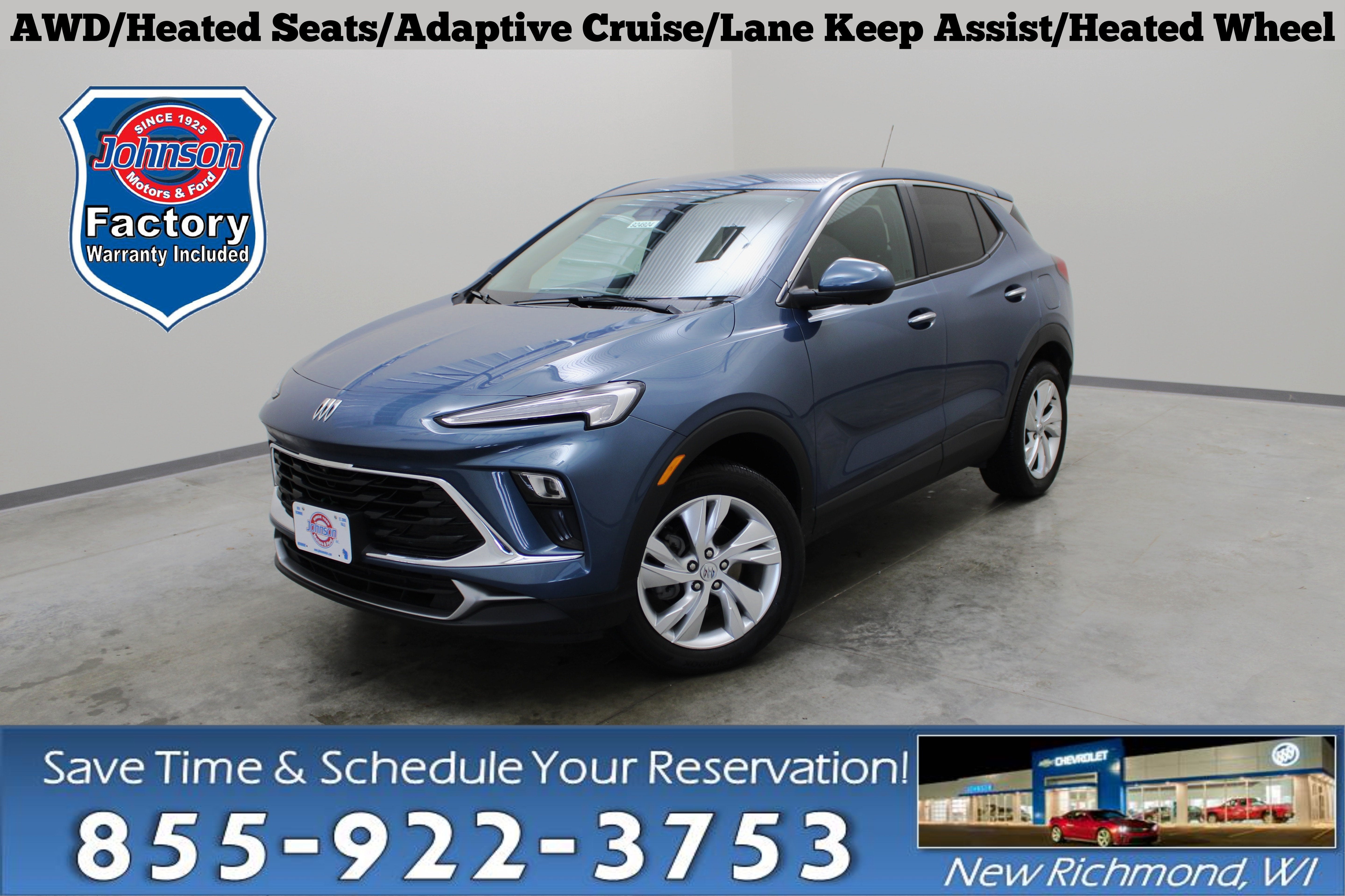 2025 Buick Encore GX Preferred in Ocean Blue Metallic — front three-quarter view
